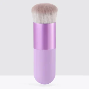 Professional Flat Single Foundation Makeup Brush with Wooden Handle Travel Friendly for Face Blending Makeup