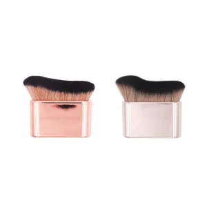 Professional Gold High Quality Soft Makeup Brush Single Large Wave Foundation Blending Fan Brush Comfortable Handle