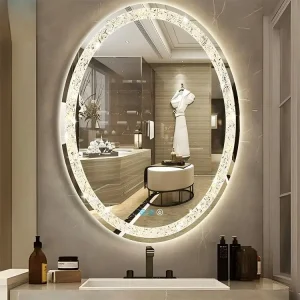 Professional High End Customized Wall mounted LED Frameless Illuminated Mirror Smart LED Lighting Bathroom Mirror