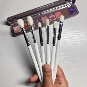 Professional High-quality Single Eyeshadow Blending Smudge Makeup Brushes 5pcs Soft Vegan Rose Gold Custom Logo Makeup Tools
