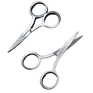 Professional Makeup Beauty Straight Scissors Stainless Steel Blunt Tip Eyebrow Cutting Hair Manicure Nail Cuticle Precision