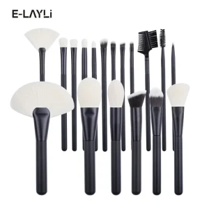 Professional Makeup Brush Kit Odm Oem Beauty Synthetic White Hair Multi Functions Brushes High Grade 18pcs Big Set