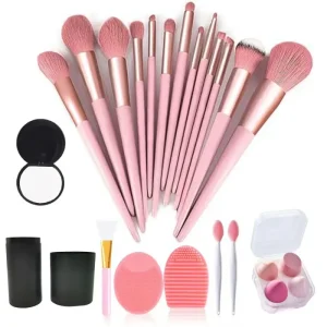 Professional Makeup Brush Set 25 Piece Soft Fluffy Synthetic Hair Face Makeup Blending Brush Beauty Combination
