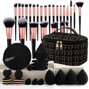 Professional Makeup Brushes Set Fashion Multi Color Makeup Sponge Make up Blender Beauty Sponge Makeup Brush Bag