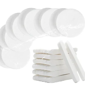 Professional Makeup Removal Sponge Compressed PVA Round Facial Foundation Cosmetic Sponge Washable Sponges Scouring Pads