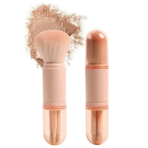 Professional Mini Facial Cosmetic Tools 4 in 1 Beauty Concealer Makeup Brush Set Telescopic Handle for Eye Makeup