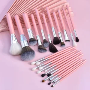 Professional Pink Synthetic Makeup Brush Set Eyebrow Eye Makeup Brush Set Private Label Make up Brushes