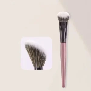 Professional Plastic Handle Synthetic Hair Broom Makeup Brush Angular Blusher Contour Smudging Slope Liquid Foundation Brushes