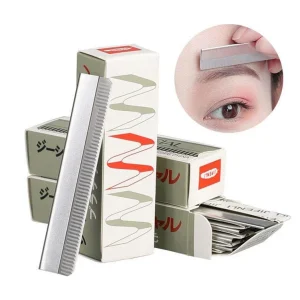 Professional Quality Microblading Eyebrow Trimmer 10pcs Box Disposable Brow Razor Eyebrow Trimming Blade