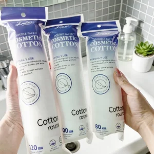 Professional Salon Cotton Pads Bulk 80 150pcs Sandwich 3 Layers Round Face Pads for Makeup Artists & Spa Individually Wrapped