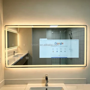 Professional Salon Makeup Mirror Smart LED Mirror with Android System Bluetooth Audio for Gym