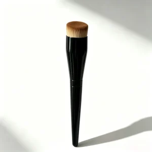 Professional Single Black Synthetic Hair Plastic Handle Face Makeup Angled Contour Foundation Brush