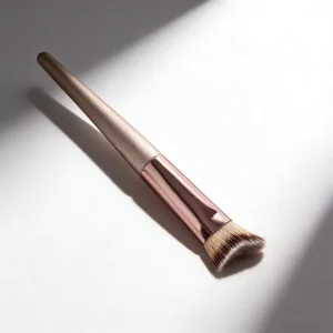 Professional Single Blush Makeup Brush Set Flat Fan Styles with Handle Travel Friendly Contour Blending Makeup