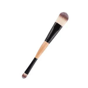 Professional Single Makeup Brush Double Ended Foundational Powder and Angled Liquid Collection Foundation Brush