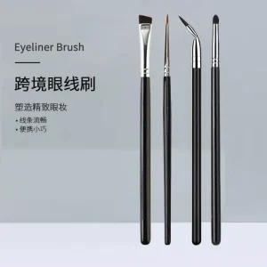 Professional Single Makeup Brush Set Cross Border Extreme Fine Folding Angle Eyeliner Silkworm Elbow Details for Eye Makeup