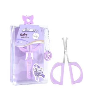 Professional Stainless Steel Mini Nose Hair Cutting Beauty Scissor Round Tip Design Small Scissor