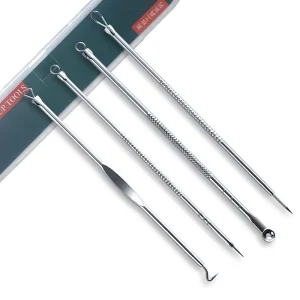 Professional Stainless Steel Pimple Comedone Extractor Blackhead Remover Needle Pimple Popper Tool Kit