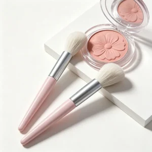 Professional Synthetic Hair Soft Blush Brush Angled Stippling Brush Single Makeup Brush for Face Daily Bridal
