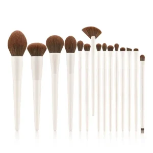 Professional Vegan Synthetic Hair Makeup Brush Set Luxury 5pcs Full Face Travel Brushes with PU Packaging for Blusher Eye Shadow
