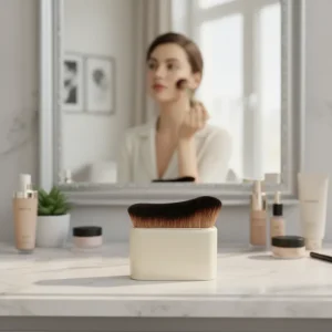 Professional White Foundation Brush Single Makeup Contour Brush Natural Makeup Tool