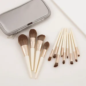 Professional Wooden Handle OEM ODM Makeup Brushes Set Custom Logo Brushes Makeup Brush Set with Bag