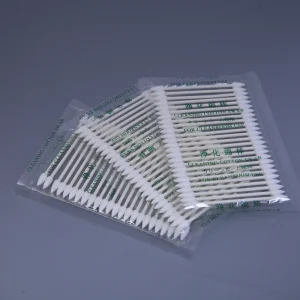 Purified Industrial Cleanroom Two Sides Sharp Head Cotton Bud Swabs