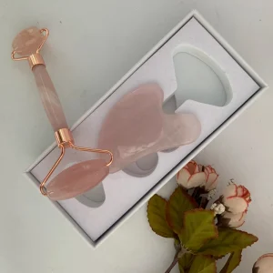 Quartz Stone Beauty Facial Massage Jade Roller 100% Natural Face Sourcing Pink Slimming