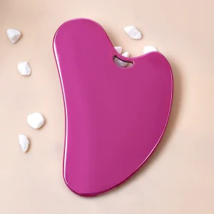 Rainbow Color Zinc Alloy Gua Sha Board Custom Metal Facial Massager Face Lifting Tightening Scraping Tool