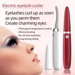 Rechargeable Battery Powered Electronic Eyelash Curler Handheld Plastic Heating with Fast Preheating and Long lasting Heating