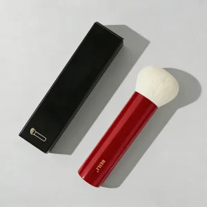 Red Single Kabuki Brush Suitable for Liquid Foundation Liquid Powder Blusher Loose Powder One Brush for Multiple Purposes