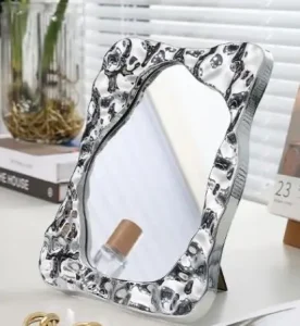 Retro Round Square Makeup Mirror Custom Logo Portable Fashion Lady Beauty Cosmetic Mirrors Makeup Mirror