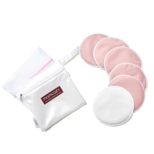 Reusable Breast Pads 6 Count Ultra Thin Washable Nursing Pads Come with Dry & Wet Separation Bag + Wash Bag
