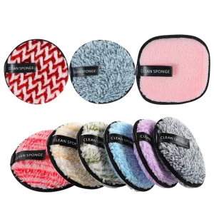 Reusable Round Microfiber Makeup Remover Pads Washable Face Cleansing Skin Care Make up Removal Cotton Pad for All Skin Types