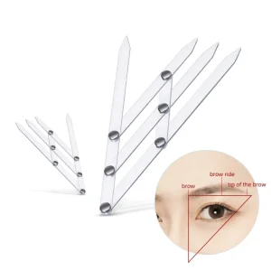 Reusable Semi Permanent Eyebrow Ruler Measure Tool Eyebrow Guide Ruler Microblading Caliper Stencil Makeup Tools