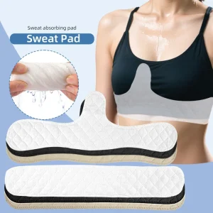 Reusable Sweat Absorbing Bra Liner Pads Cotton Breathable Under Breast Sweat Pads Washable Anti Odor Sports Nursing Bra Liners