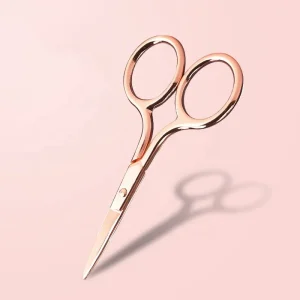 Rose Gold MINI Stainless Steel Eyebrow Trimming Makeup Scissors Beauty Eyelash Scissors