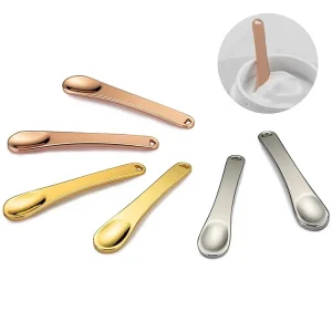 Rose Gold Small Metal Facial Eye Cream Makeup Spoon Mini Cosmetic Shovel Spatula