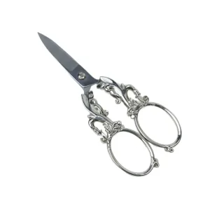 Rose Milare Factory Classical Zinc Alloy Engraved Handles Stainless Steel Retro Sharp Durable Scissors for Makeup