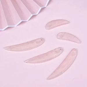 Rose Quartz Facial Beauty Tools Pink Curved Spoon Anti Aging Slimming Double Rollers 100% Natural Crystal