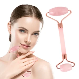 Rose Quartz Nature Jade Roller Facial Skin Care Messager