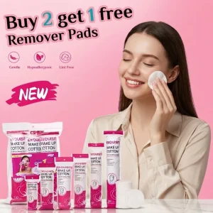 Round Corner Soft Facial Cotton Pad 3 Bags Pack Comfortable Skin Care Cotton Sheets for Sensitive Skin