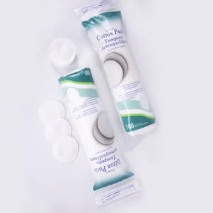 Round Cosmetic Cotton Pads Local Wet Application Small Discs