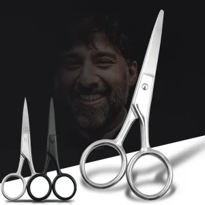 Round-Headed Pointed Stainless Steel Men’s Beard Nose Hair Eyebrow Trimming Scissors Eye Patch Makeup Scissors
