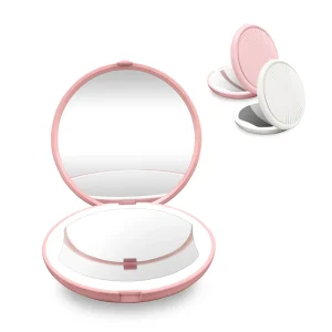 Round LED Makeup Mirror Travel Makeup Mirror with LED Light Miroir De Maquillage Magnifying Glass with LED Light