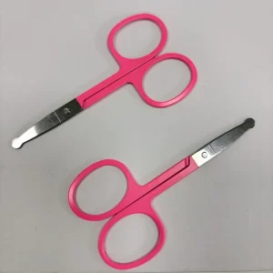 Round Tips Nose Eyebrow Moustache Beard Facial Hair Mini Scissors Makeup Beauty Scissors