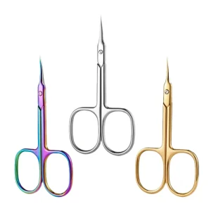 Russian Style Beauty Scissors 420 Bent Head Stainless Steel Dead Skin Nail Tool Eyebrow Trimmer Straight Blade Makeup Scissors