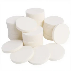 SBR NBR Latex White Non Washable Makeup Sponge Facial Powder Puff Foam Pad for All Skin Types Dry Dual Use