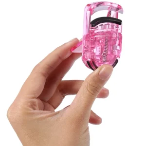 SBelle Professional Lashes Makeup Rubber Eyelash Natural Curling Clip Plastic Mini Compact Portable Eyelash Curler Pink Blue