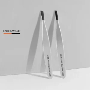 STALEKS TE 20 Series Eyebrow Tweezers Spanish Stainless Steel Precision Slanted Tip Eyebrow Trimmer for Beauty Salon