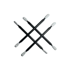 SW-122C Two Heads Round Tip PP Black Handle Stick Industrial Cleanroom Machine Wipe Cotton Bud 100pcs bag